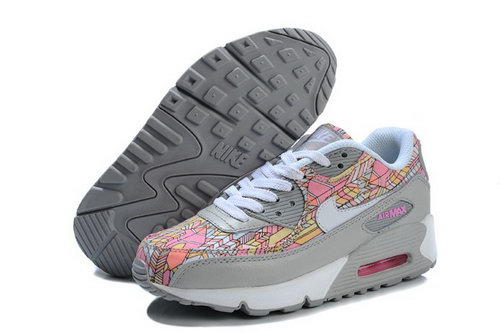 Nike Air Max 90 Womenss Shoes New Grey Pink Online Coupon